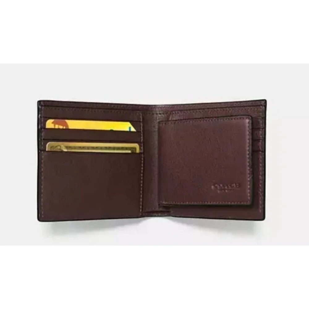 Coach Men's 3-in-1 Leather Billfold Wallet with Removable ID/Card insert